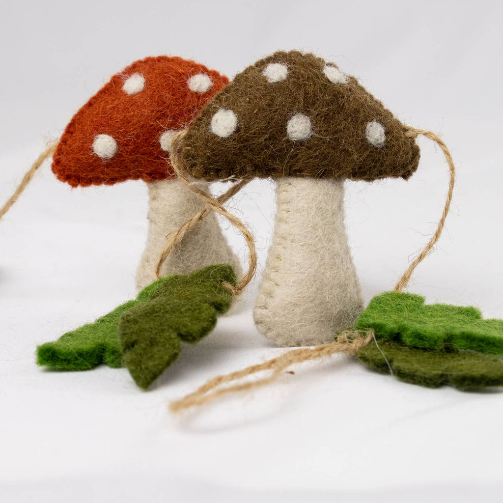 Wool Mushroom Garland