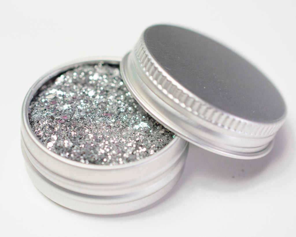 Chunky Silver Mix - Biodegradable Glitter - Atomic Polish