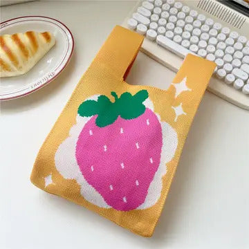 Dainty Strawberry Mini Tote Bag