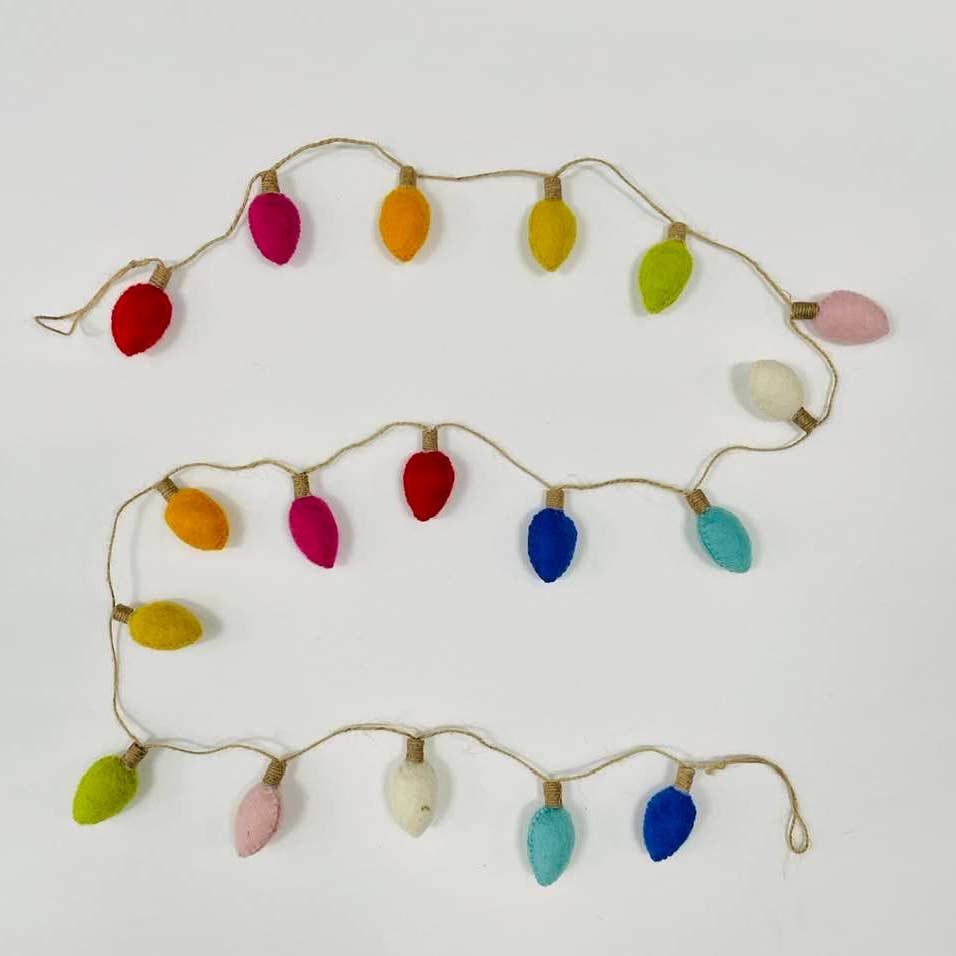 Christmas Light Felt Garland