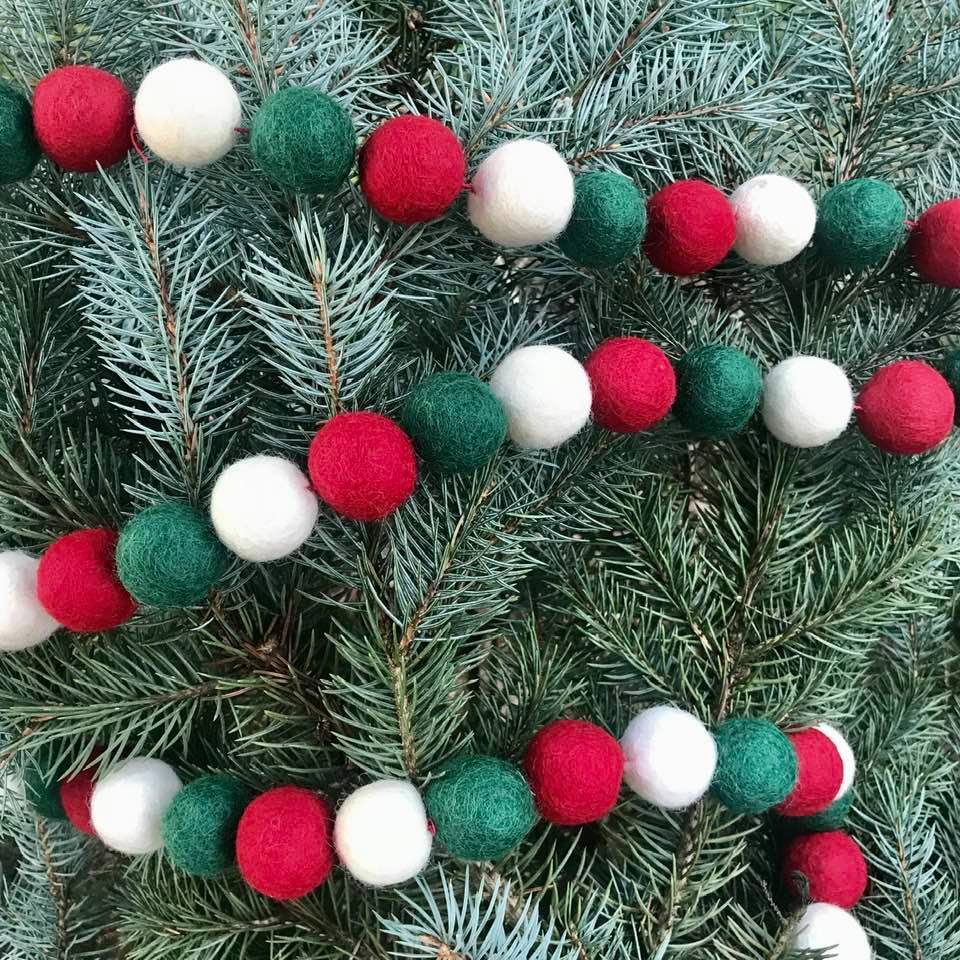 Pom Pom Felt Garland