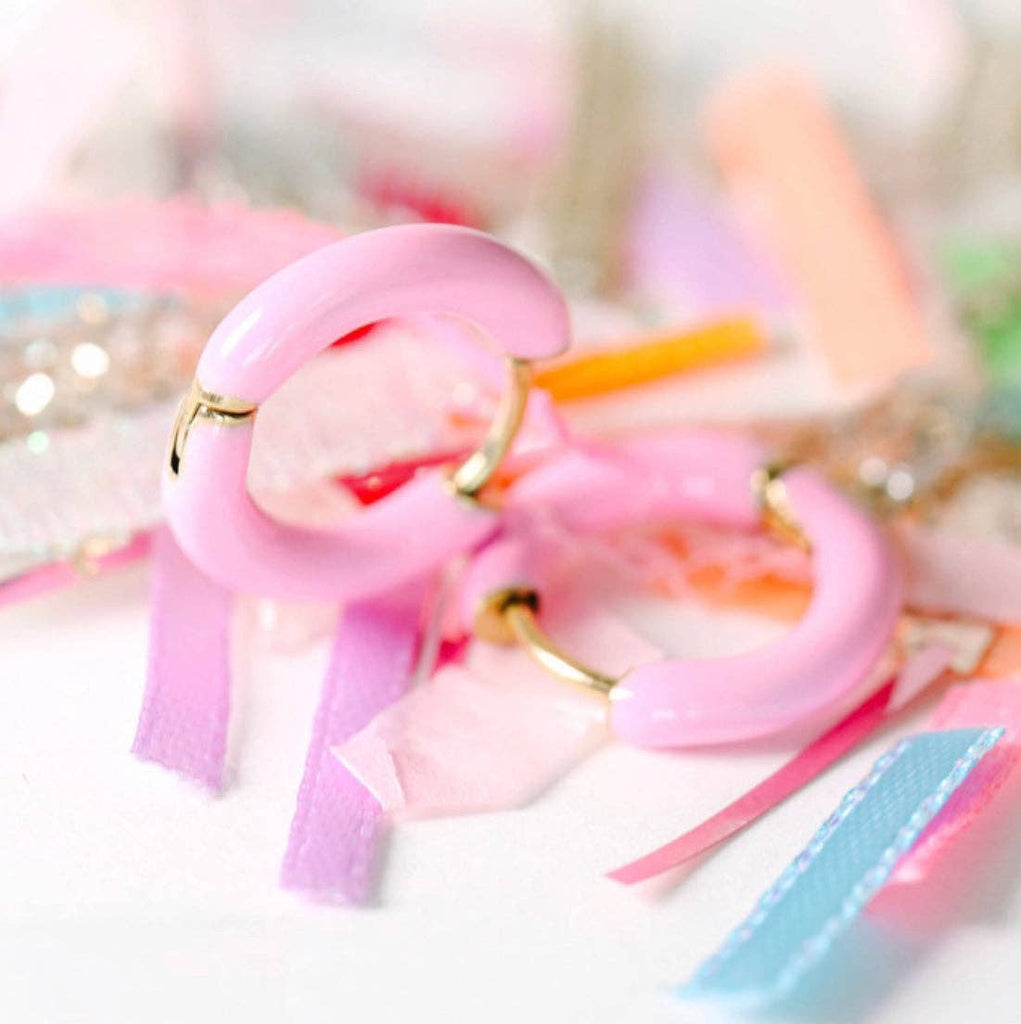 Color Huggie Earrings