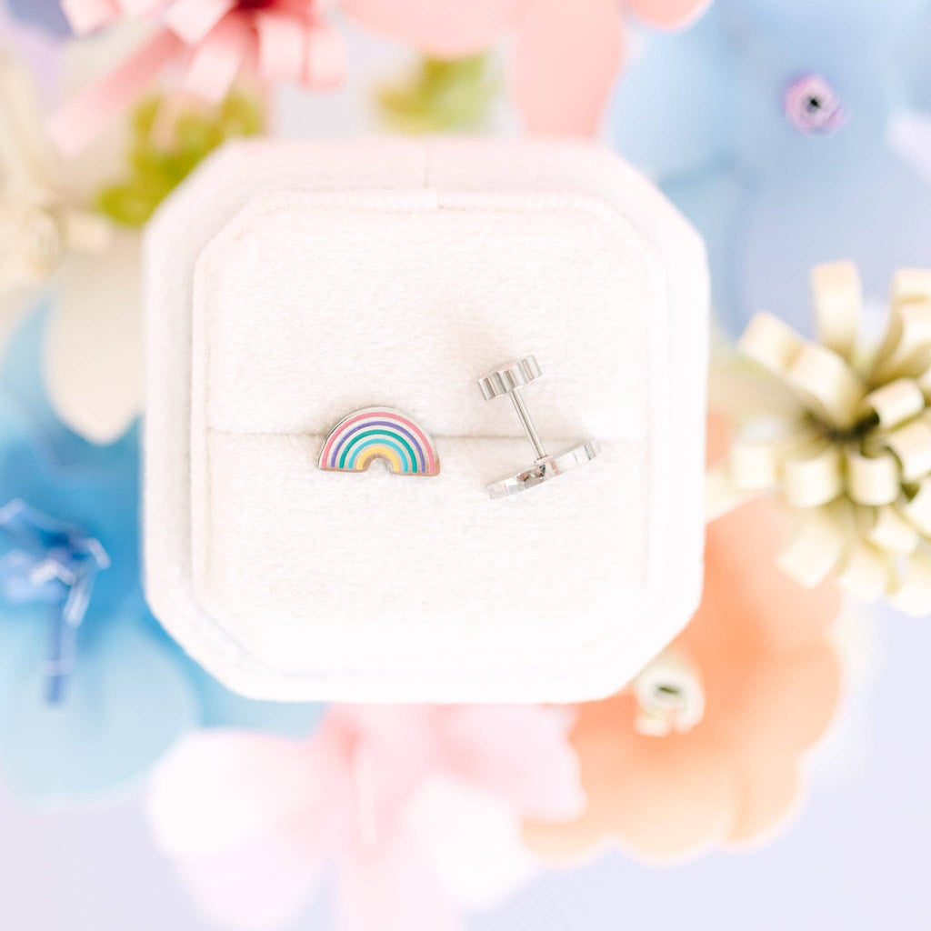 Pierced - Silver Rainbow Earrings