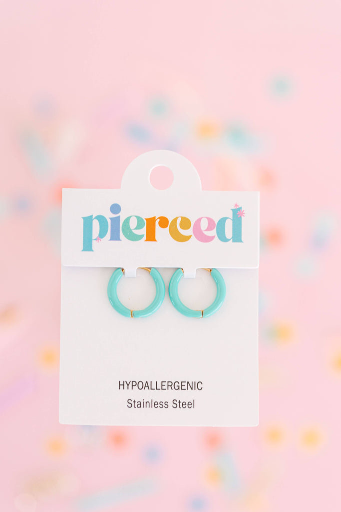 Color Huggie Earrings