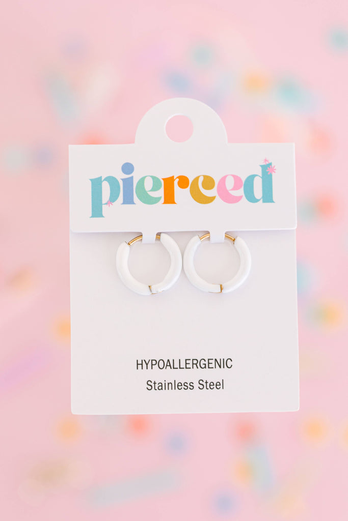 Color Huggie Earrings