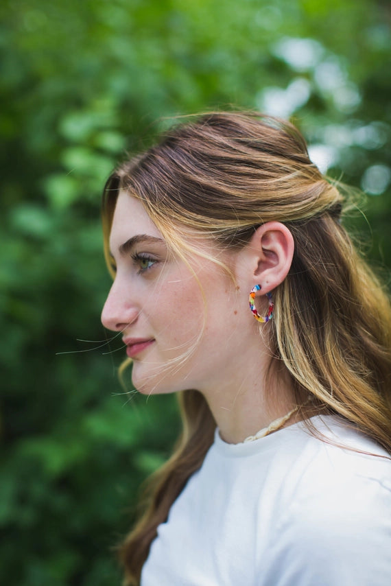 Acetate Hoops Classic Rainbow
