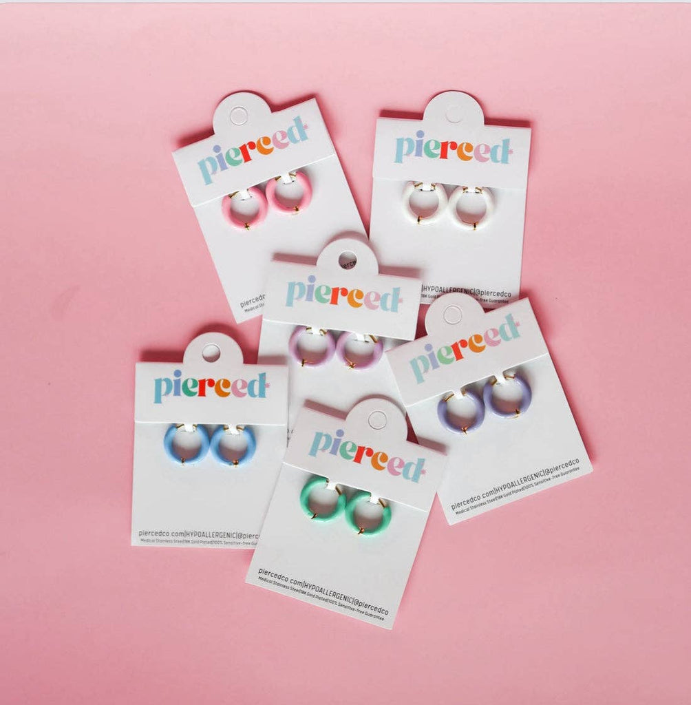 Color Huggie Earrings
