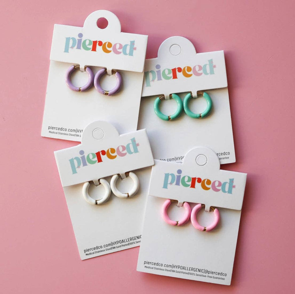 Color Huggie Earrings