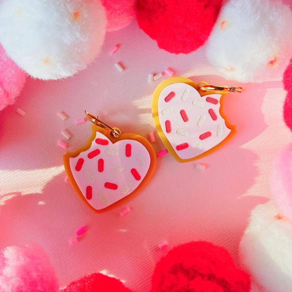 Sugar Cookie Earrings - Pink Sprinkles