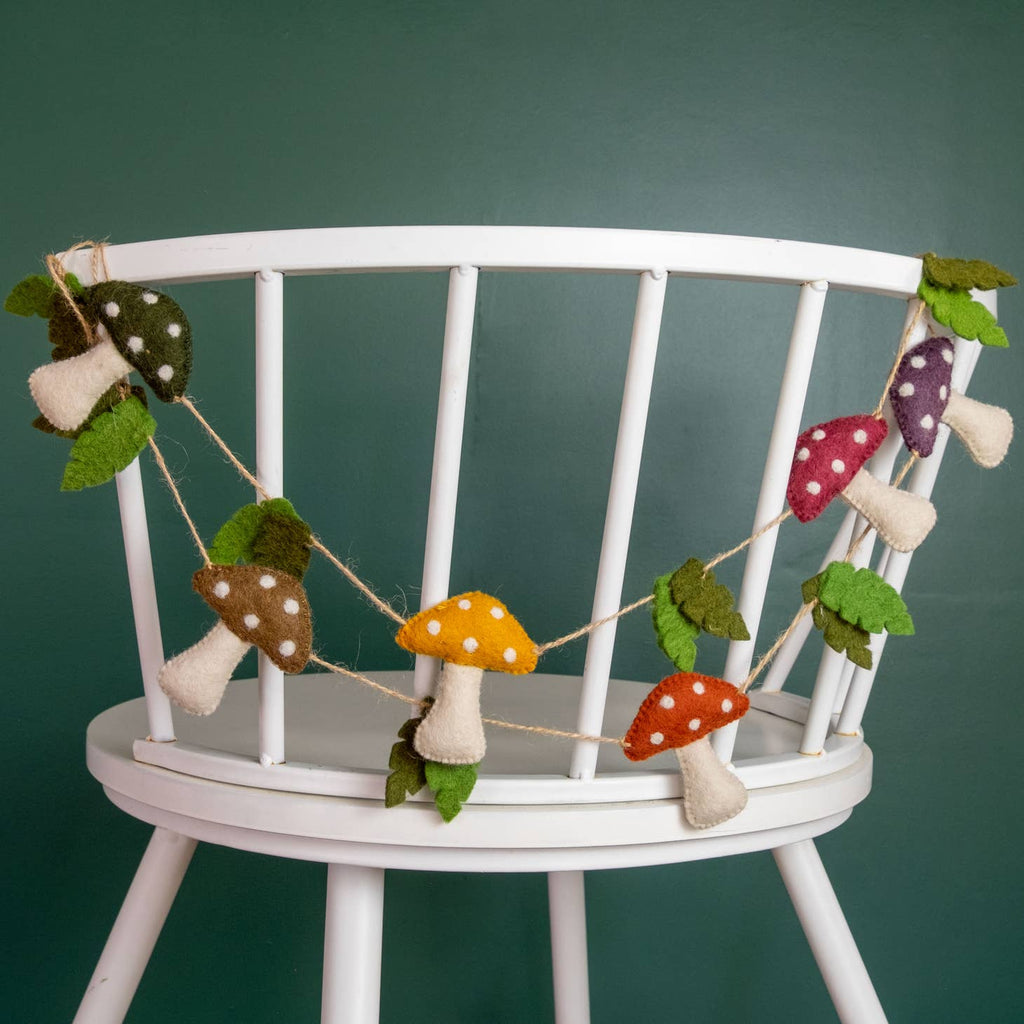 Wool Mushroom Garland