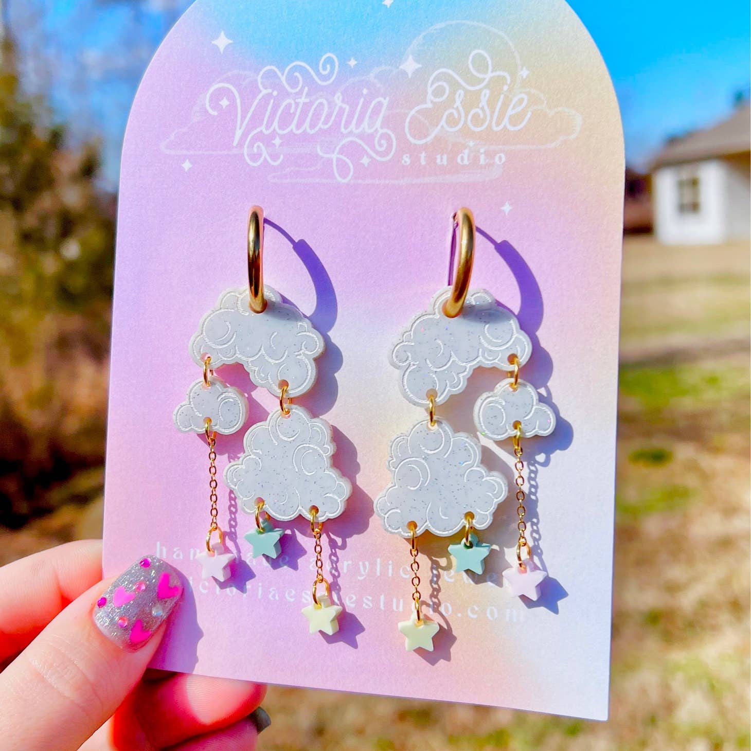 Victoria Essie Studio Head in The Cloud Earrings