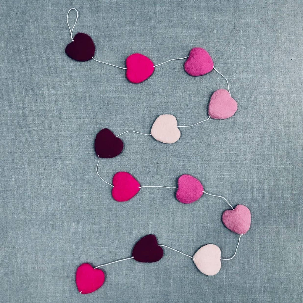 Wool Heart Garland