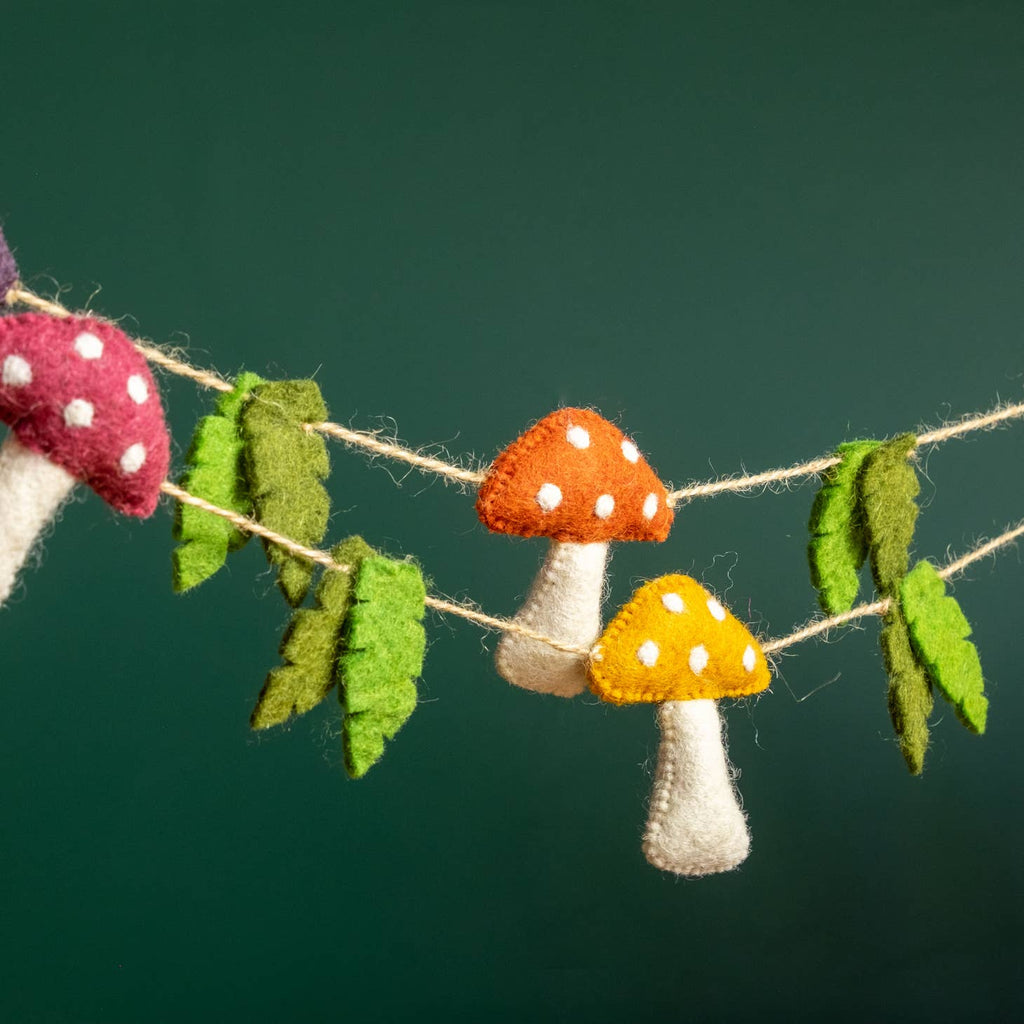 Wool Mushroom Garland