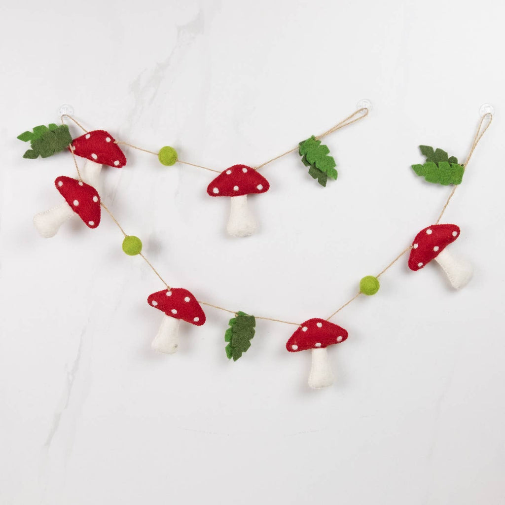 Wool Mushroom Garland