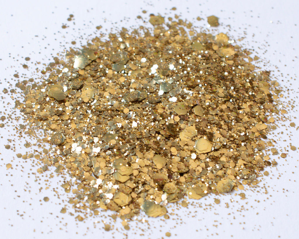 Chunky Gold Mix - Biodegradable Glitter - Atomic Polish