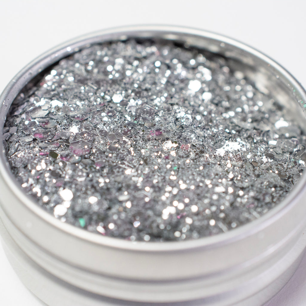 Chunky Silver Mix - Biodegradable Glitter - Atomic Polish