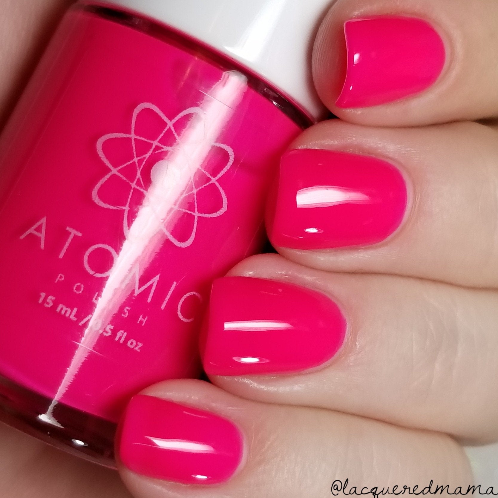 bright pink nails